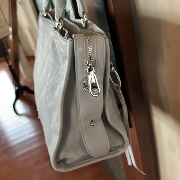 Rebecca Minkoff leather top handle satchel in a periwinkle color. - Picture 5 of 12